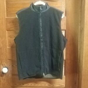 Banana Republic Lined Full Zip Vest Jacket Black